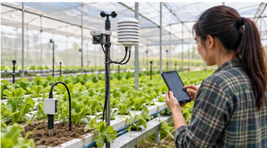 ติดตั้งเซนเซอร์และระบบ Smart Farm